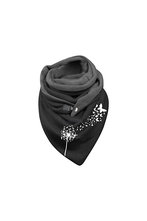 LANSKIRT Écharpe Femme Hiver Avec Bouton Rose Echarpe Marque Retro Chaude Echarpe DHiver Pour Chaud ChâLe Etole Chic Cheche 