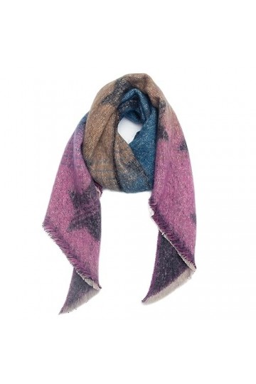 URFEDA Écharpe Chale Femme Cachemire Imitation Chaud Automne Hiver Longue Écharpe Châle Étole Couvertures Imprimé Coloré Écha