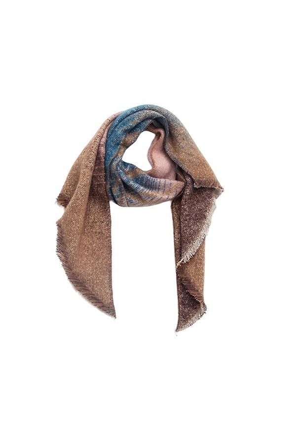 URFEDA Écharpe Chale Femme Cachemire Imitation Chaud Automne Hiver Longue Écharpe Châle Étole Couvertures Imprimé Coloré Écha