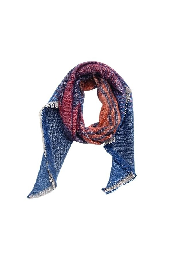 URFEDA Écharpe Chale Femme Cachemire Imitation Chaud Automne Hiver Longue Écharpe Châle Étole Couvertures Imprimé Coloré Écha