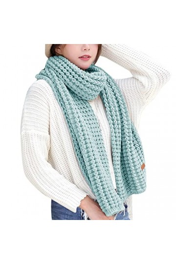 Hiver Coloré Kint Feel Pashmina Foulards Élasticité Écharpe Légère Écharpe Chaude Femmes Hommes Longue Épaisse Foulards Trico