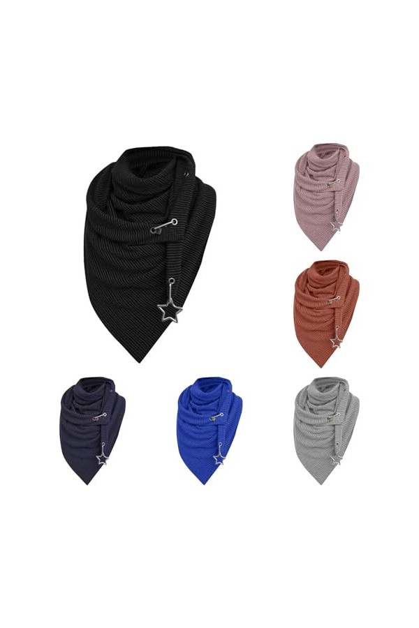 Écharpe Femme Mode Chic Foulards Châles Écharpe Chale Femme Wrap Écharpes Châles Couleur Unie Écharpe Chaud Rétro Automne Hiv