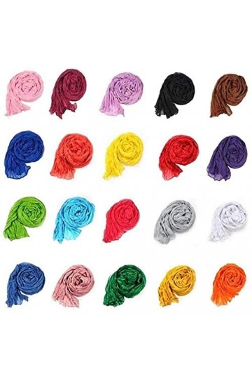 Foulard femme - couleur unie - pashmina femme - couleur gris - large 175 x 45 cm - coton acétate, gris, Taille unique