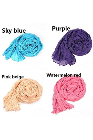 Lovelegis Foulard pour femme - uni - pashmina pour femme - rose - 175 x 45 cm de large - coton acétate - idée cadeau de Noël 