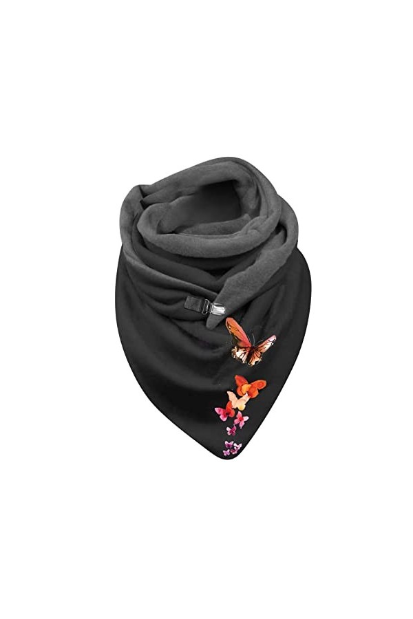 Blingko éCharpe Chale Chevaux Rétro Echarpe Triangle Femme à Boutons Comfortable Doux Pashmina Echarpe Automne et Hiver Echar