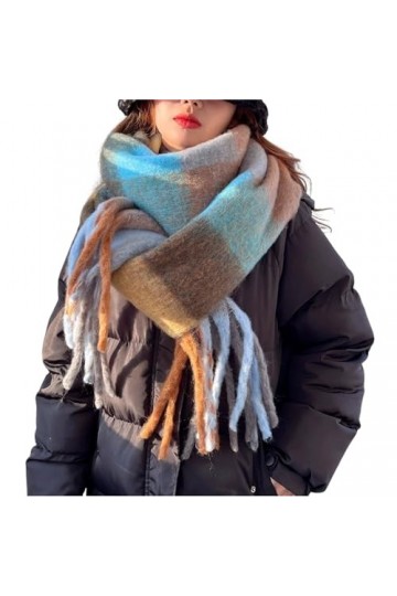 Couverture écharpe pour femme hiver automne épais chaud doux pashmina châles et châles, Iridescent-C