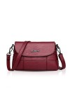 NICOLE & DORIS Sac à Bandoulière pour Femme Petit Sac a Main Bandouliere Sac Cartable en Cuir PU Mode Sac Epaule Sacoche Mess