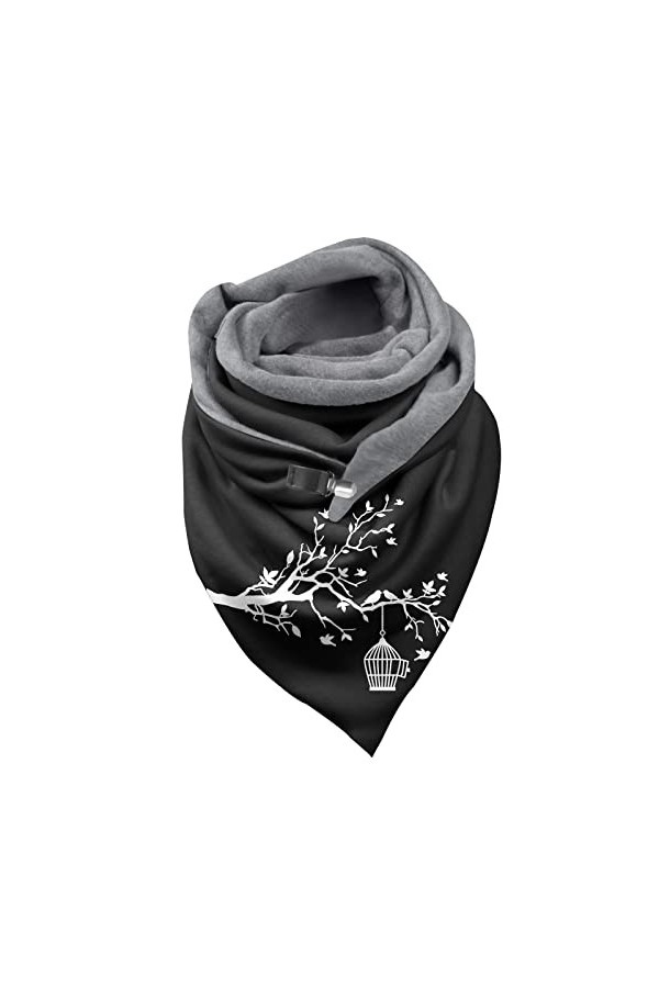 Ncenglings Cravate Fluo Écharpe de mode automne et hiver pour femmes chaud en coton écharpe imprimée de Noël Pashmina Cachemi