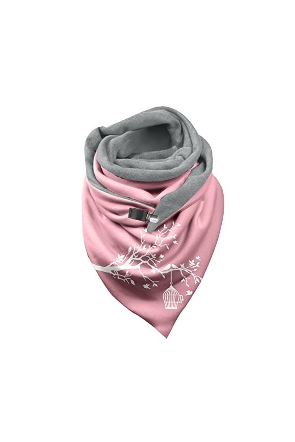 Ncenglings Cravate Fluo Écharpe de mode automne et hiver pour femmes chaud en coton écharpe imprimée de Noël Pashmina Cachemi
