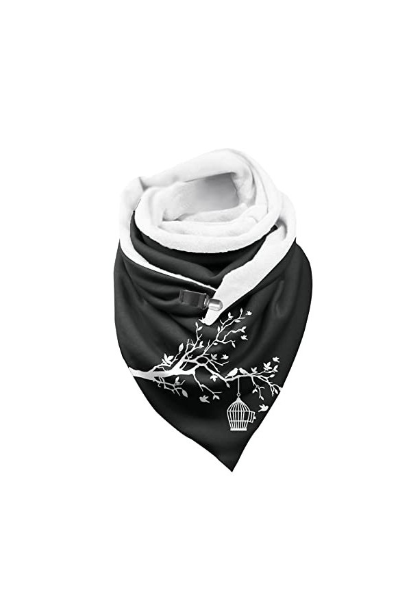 Ncenglings Cravate Fluo Écharpe de mode automne et hiver pour femmes chaud en coton écharpe imprimée de Noël Pashmina Cachemi