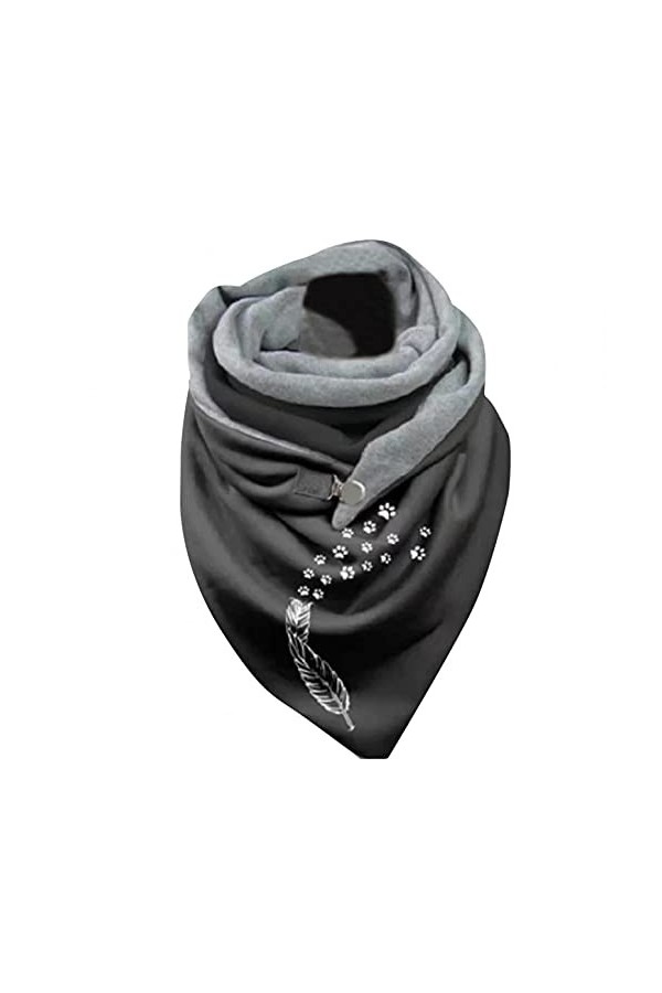 KUKICAT Écharpe Triangle Femme Chaud Élégant Foulard en Coton Imprimé Pissenlit Chic Châle Vintage Mode Scarf Hiver Pas Cher