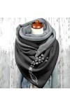 KUKICAT Écharpe Triangle Femme Chaud Élégant Foulard en Coton Imprimé Pissenlit Chic Châle Vintage Mode Scarf Hiver Pas Cher