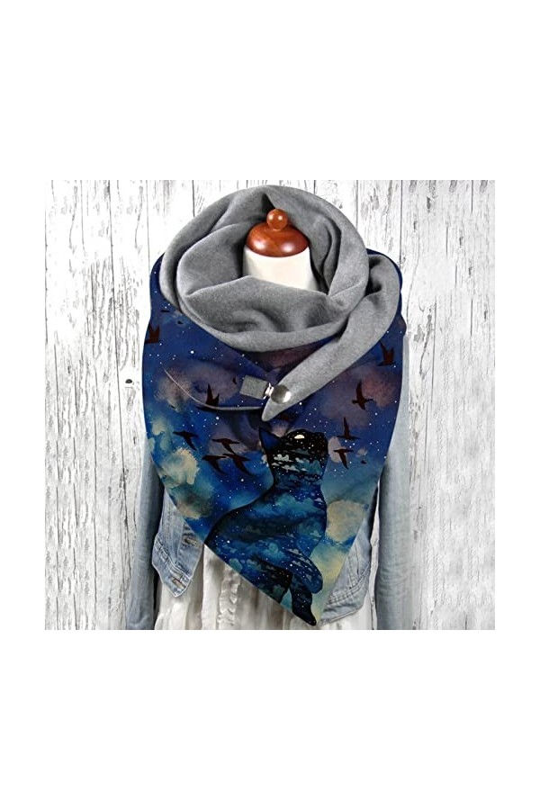 Walaka Echarpe Hiver Femme, Femme Triangle Foulard écharpe Chale Etole Chic Cheche Femme Shawl Pashmina Echarpe Personnalisée