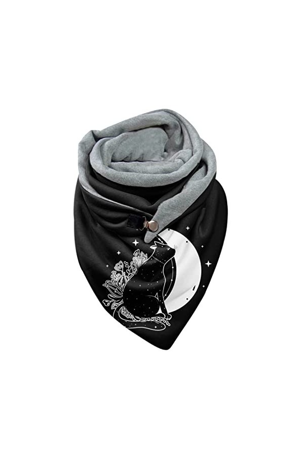 Xiaojiu écharpe élégante Pour Femme Echarpe Allaitement Pashmina Soie Écharpes De Mode Châles Envelopper Doux Bouton Impressi