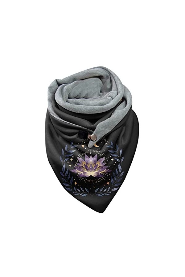 Xiaojiu écharpe élégante Pour Femme Echarpe Allaitement Pashmina Soie Écharpes De Mode Châles Envelopper Doux Bouton Impressi