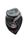 Xiaojiu écharpe élégante Pour Femme Echarpe Allaitement Pashmina Soie Écharpes De Mode Châles Envelopper Doux Bouton Impressi