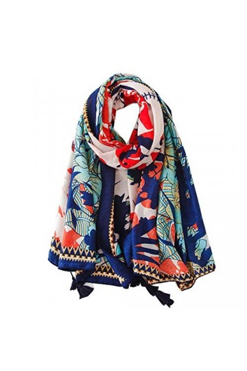 Bllatta Foulard Femme Motif de Dentelle Echarpe Châle Doux hiver chaud Foulards Chales