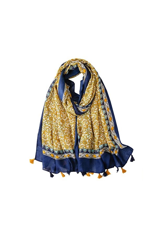 Bllatta Foulard Femme Motif de Dentelle Echarpe Châle Doux hiver chaud Foulards Chales