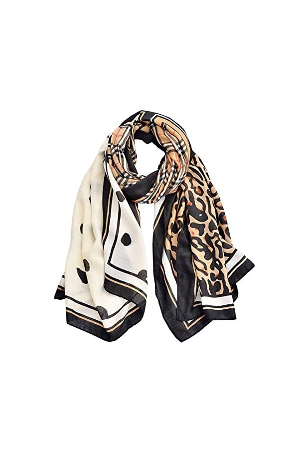 Bllatta Foulard Femme Motif de Dentelle Echarpe Châle Doux hiver chaud Foulards Chales