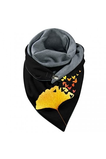 NIUREDLTD Écharpe chaude universelle automne hiver Batterfly imprime élégante Double couche boucle douce écharpe confortable 