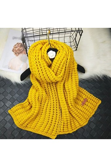 Foulards dhiver multicolores en pashmina - Élasticité - Léger - Chaud - Pour homme et femme - Longues et épaisses - Noir - L