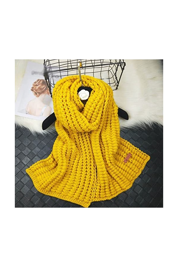 Foulards dhiver multicolores en pashmina - Élasticité - Léger - Chaud - Pour homme et femme - Longues et épaisses - Noir - L