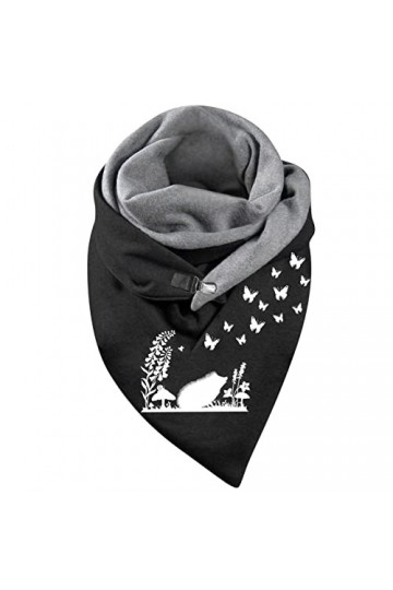 écharpes Wrap Soft Printing Fashing Warm Casual Women Shawls bouton foulard Fourrure De Loup Hérisson Cadeau Pas Cher