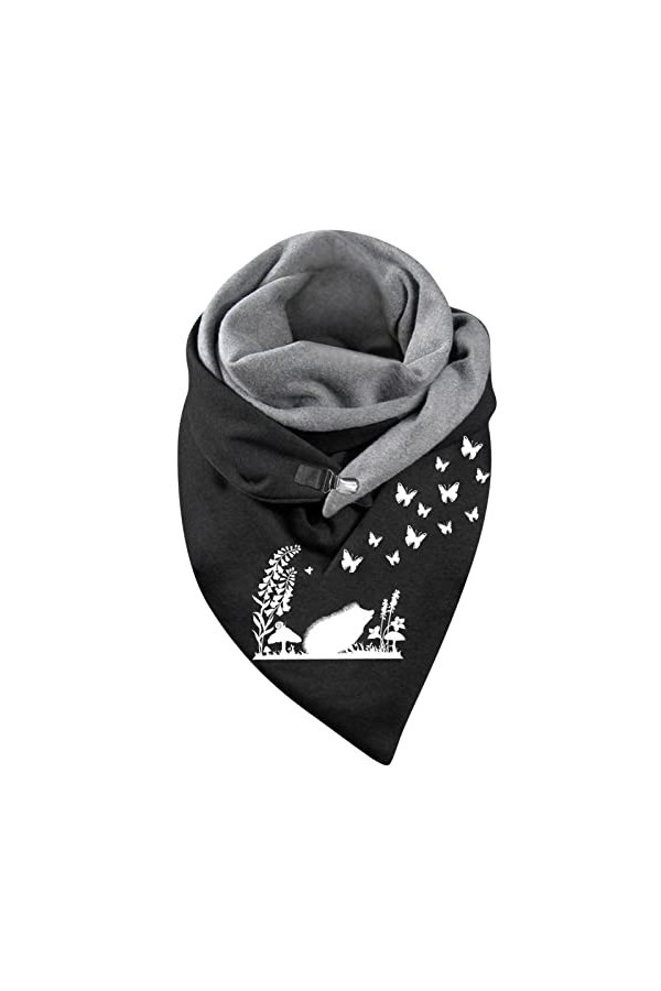 écharpes Wrap Soft Printing Fashing Warm Casual Women Shawls bouton foulard Fourrure De Loup Hérisson Cadeau Pas Cher