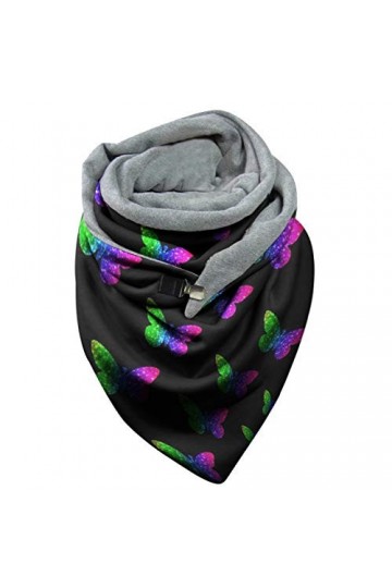 Femme Écharpee Triangle, Élégant Longue légère Pas Cher Turban Pashmina Fashion avec Bouton imprimée Scarf Châles Cachemire R