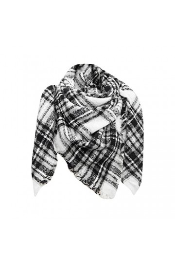 écharpe Triangle Femme Pashmina Châle Rétro WomenWarm Hiver Automne Couverture Écharpe Élégant Doux Chunky Écharpes Géantes C