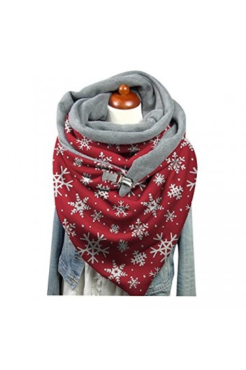 Écharpe Femme Rétro, Pas Cher imprimée pour Automne Hiver Confortable ÉCharpe écharpes Longue Triangle Élégant Foulard Pashmi