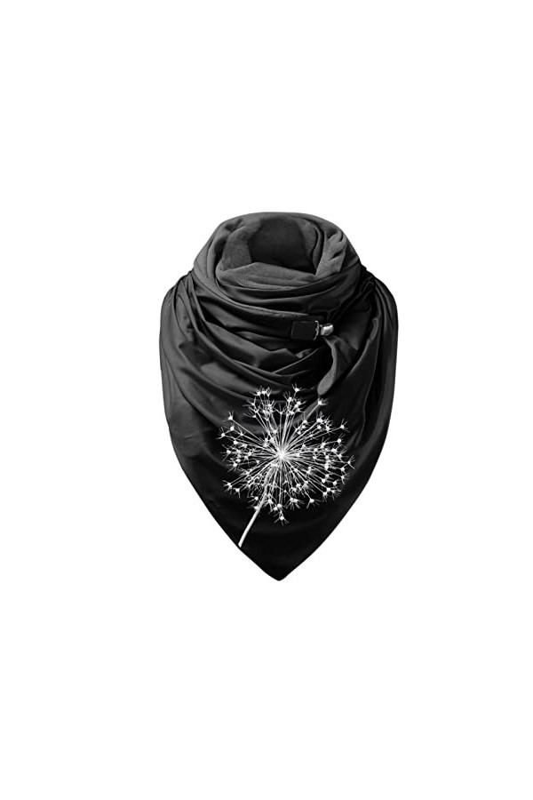 Générique Pashminas Mode femmes impression bouton châle écharpe enveloppement doux décontracté chaud coupe-vent doux écharpes