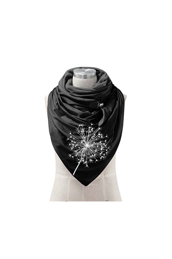 Générique Pashminas Mode femmes impression bouton châle écharpe enveloppement doux décontracté chaud coupe-vent doux écharpes