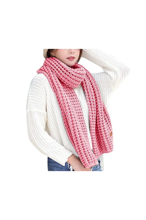 Diexua Poignet Bois Cuisine Hiver Multicolore Kint Feel Pashmina Châles Wraps Élasticité Écharpe Légère Écharpes Chaudes Femm