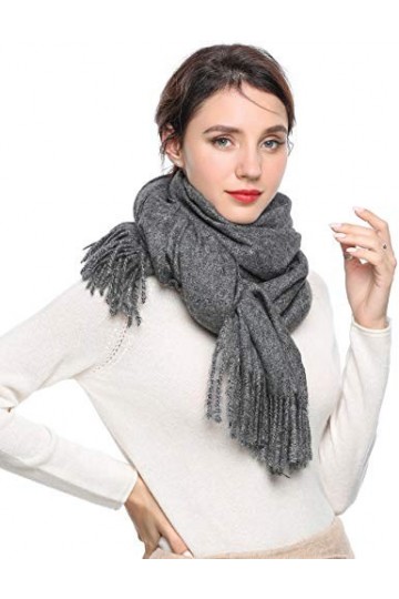 EASE LEAP Pashmina Châle Wrap Pour Femmes Longues Grandes Écharpes Réversibles pour Autum et Hiver 200 * 70 cm / Noir 