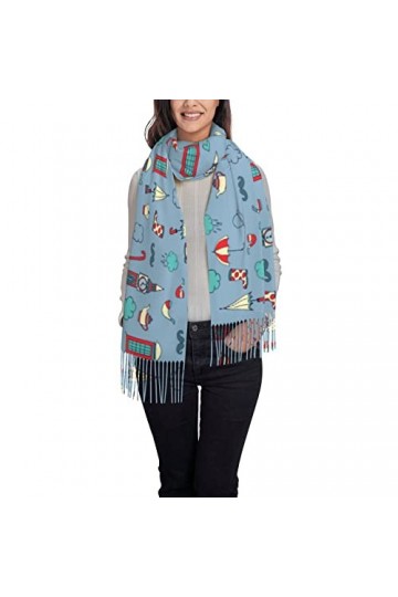 Tour de lhorloge britannique Grande-Bretagne Chapeau de gentleman Parapluie Écharpe de thé de laprès-midi Écharpes douces e