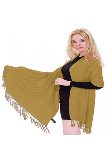 CJ Apparel Or Châle Népalais écharpe la CouVerture Conception de Couleur Unie