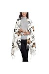 HABXNJF Foulard dhiver chaud, mignon bouledogue français écharpe pour femme, écharpe châle écharpe longue pour femme, comme 