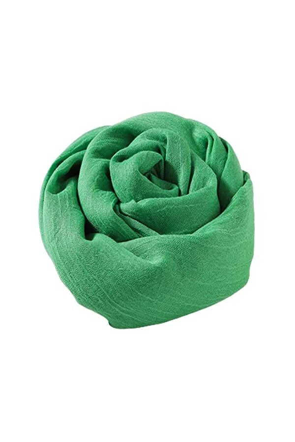 YOBOKO Mode Femme Longue Écharpe Lin-Coton Couleur Pure Grandes Écharpes Douces Châle Grande Taille Beau Châle Wrap pour Exté