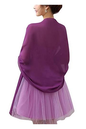 YAOMEI Femme Echarpe Châles Foulards Chiffon, Etoles écharpe Fichus de tête Les mariages Mariée Bridemaids Tenue de soirée Fê