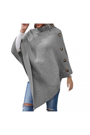 Cape châle en pashmina doux pour femme avec ourlet à franges pour lautomne et lhiver 2023, 9 gris, S