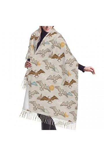 American Eagle Soaring In Sky Écharpe douce et chaude pour homme et femme, châle pashmina enveloppant un long châle chaud env