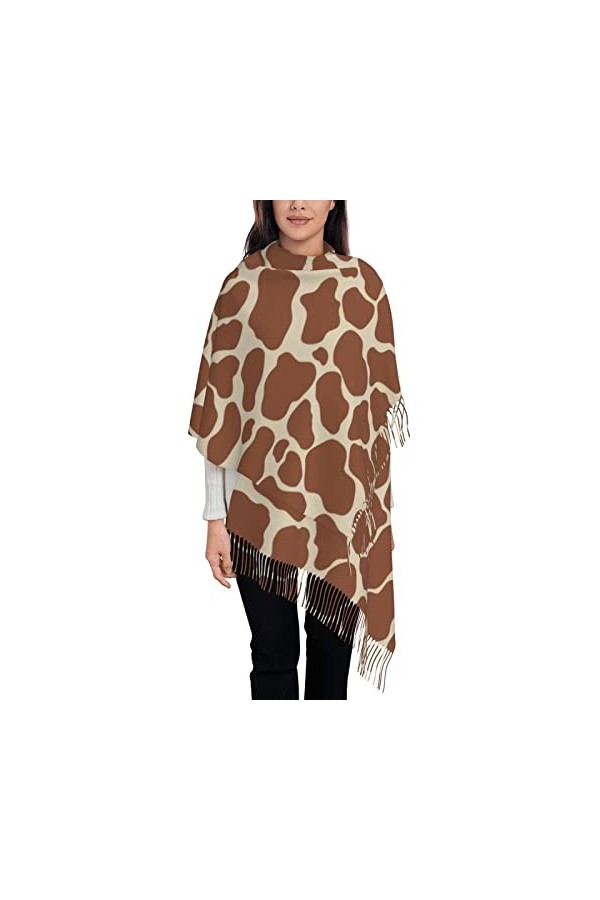 Châles imprimés de lait de girafe, écharpes douces chaudes pour hommes et femmes, châle Pashmina enveloppant un long châle ch