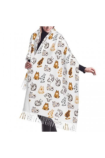 Divers châles de méditation pour chats, écharpes douces et chaudes pour hommes et femmes, châle Pashmina enveloppant un long 