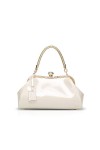 NICOLE & DORIS Sacs à main pour femme pochette femme Cuir verni Sacs de soirée à la mode Sac porté épaule pour la fête, Blanc