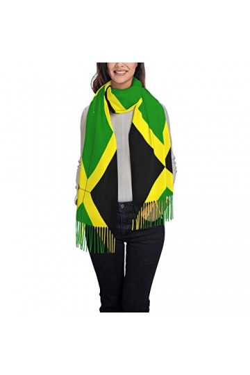 Châles de drapeau de la Jamaïque pour hommes et femmes, écharpes douces chaudes, châle Pashmina enveloppant un long châle cha
