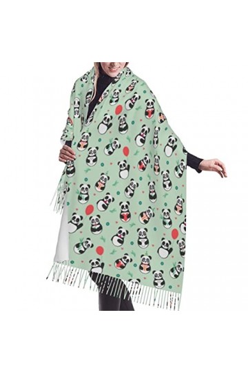 Dessin animé mignon panda châles homme femmes chaud doux foulards, pashmina châle enveloppes long chaud châle enveloppes écha