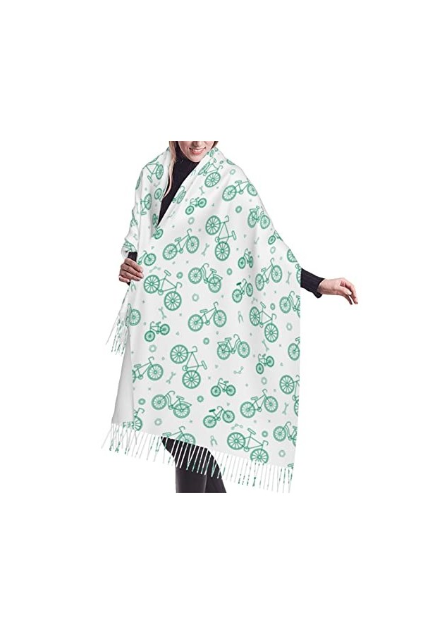 Châles à fleurs colorées pour hommes et femmes, écharpes douces chaudes, châle Pashmina enveloppant un long châle chaud envel