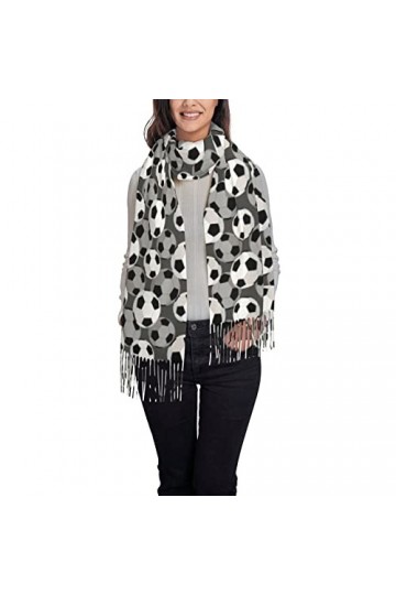 Écharpe de football à répétition pour hommes et femmes, écharpes douces chaudes, châle Pashmina enveloppant un long châle cha