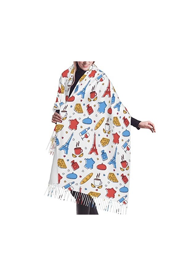 Écharpe de cactus drôle daquarelle pour hommes et femmes, écharpes douces et chaudes, châle Pashmina enveloppant un long châ